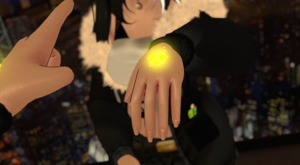 【Unity/VRChat】Lumina, the Gamer Gunslinger Avatar by Floppiii & Lysbell (New Gunblade)