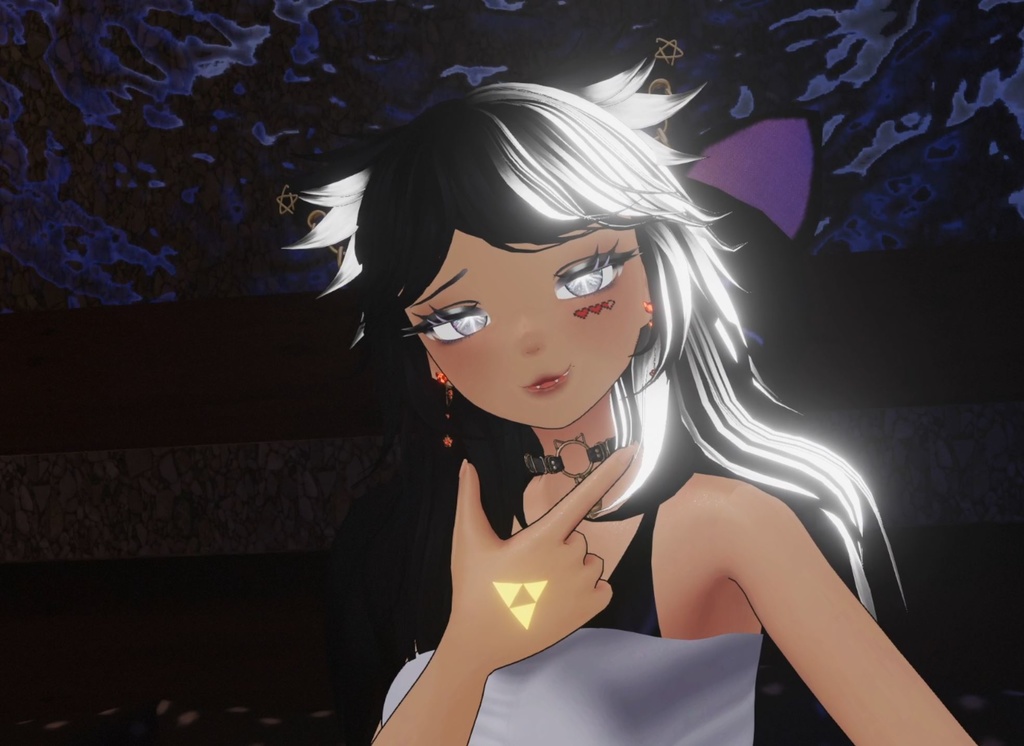 【Unity/VRChat】Lumina, the Gamer Gunslinger Avatar by Floppiii & Lysbell (New Gunblade)