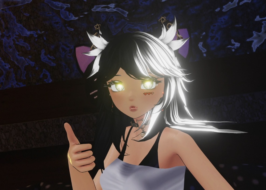 【Unity/VRChat】Lumina, the Gamer Gunslinger Avatar by Floppiii & Lysbell (New Gunblade)