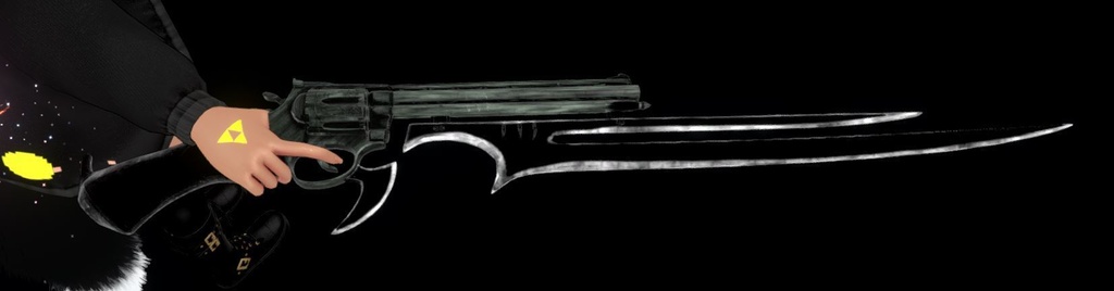 【Unity/VRChat】Lumina, the Gamer Gunslinger Avatar by Floppiii & Lysbell (New Gunblade)