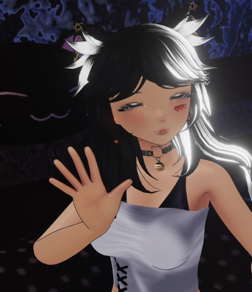 【Unity/VRChat】Lumina, the Gamer Gunslinger Avatar by Floppiii & Lysbell (New Gunblade)