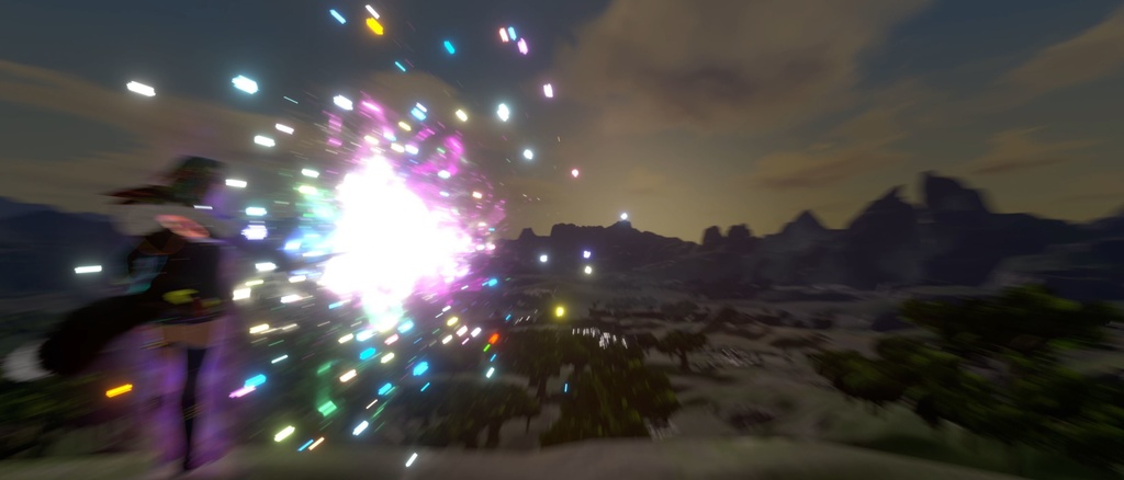 【Unity/VRChat】Lumina, the Gamer Gunslinger Avatar by Floppiii & Lysbell (New Gunblade)