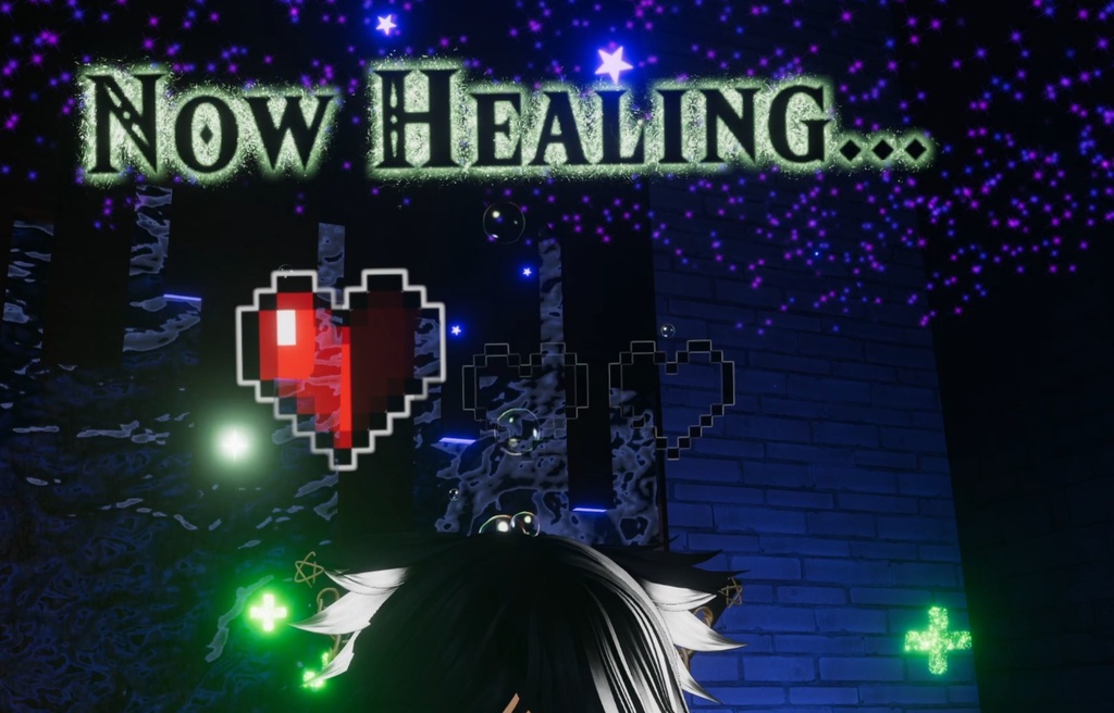 【Unity/VRChat】Lumina, the Gamer Gunslinger Avatar by Floppiii & Lysbell (New Gunblade)