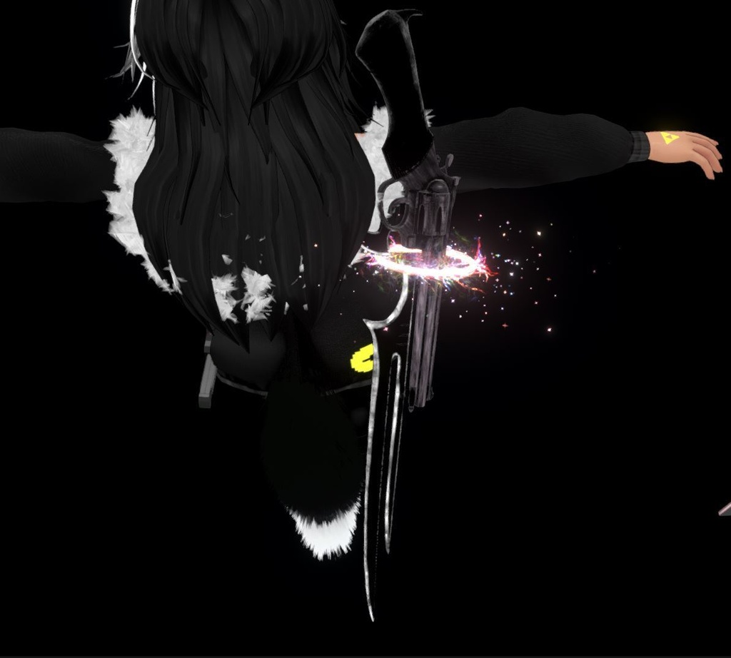 【Unity/VRChat】Lumina, the Gamer Gunslinger Avatar by Floppiii & Lysbell (New Gunblade)