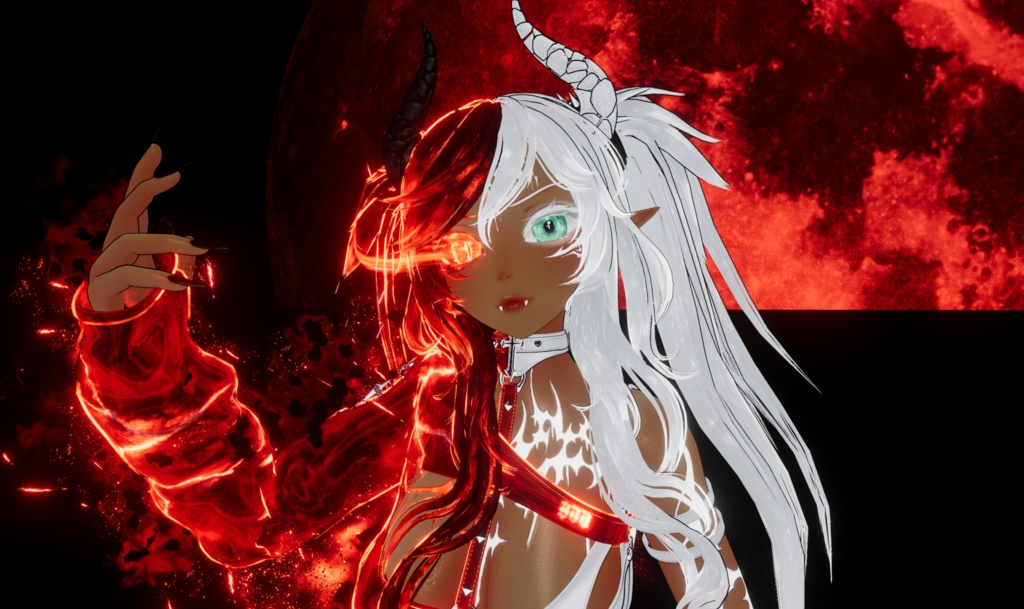 VRchat RP Animation Avatar: Lucia, the half Demon Princess by Floppiii & Lysbell