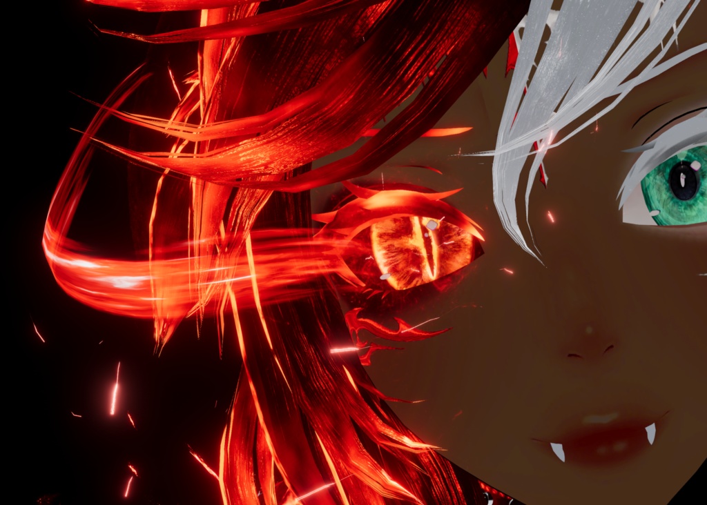 VRchat RP Animation Avatar: Lucia, the half Demon Princess by Floppiii & Lysbell