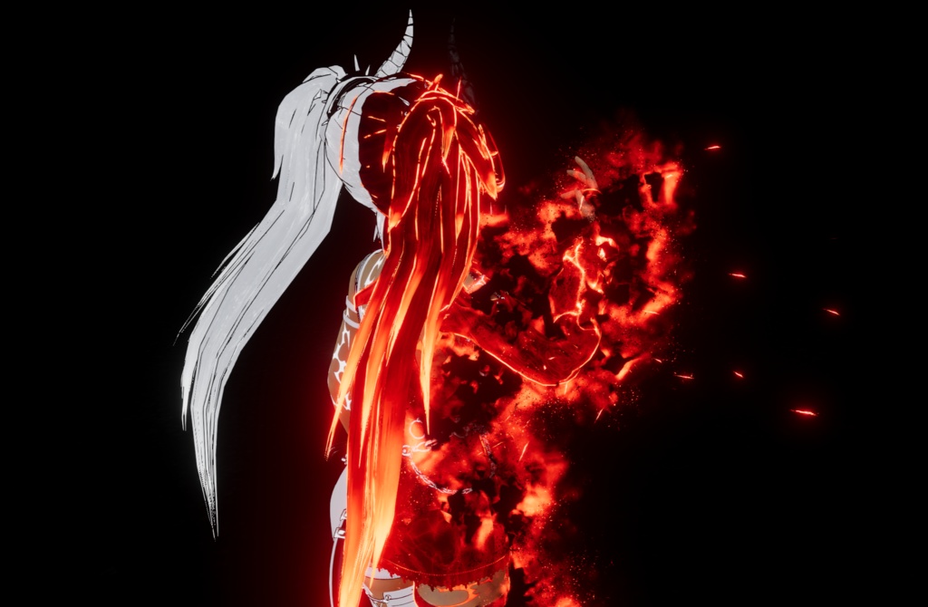 VRchat RP Animation Avatar: Lucia, the half Demon Princess by Floppiii & Lysbell