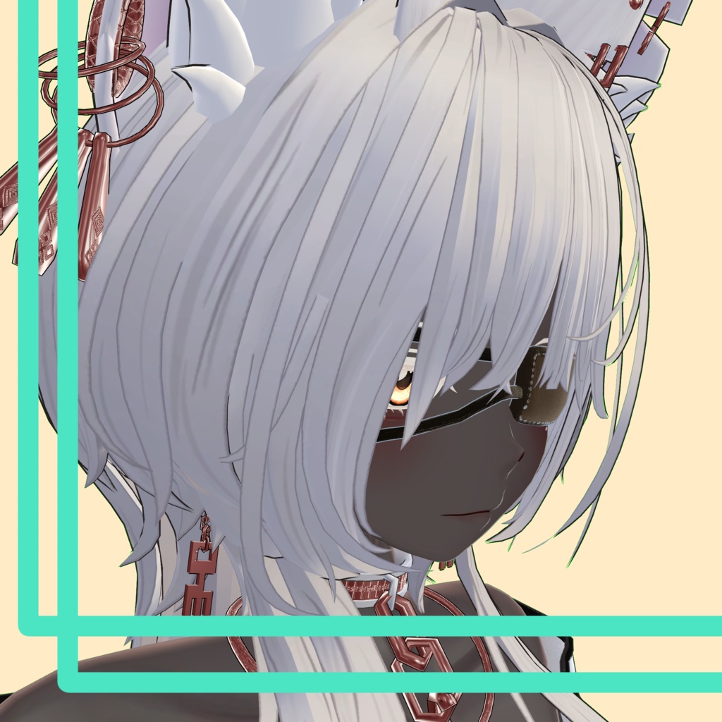 仙描・豺狼用革製眼帯(自分でデザインが変えられるよ!)