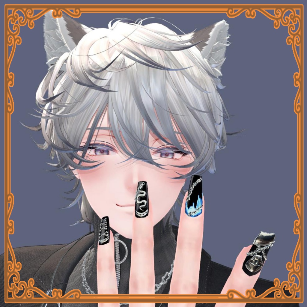 斑霞-HANKA-対応パンキッシュネイル