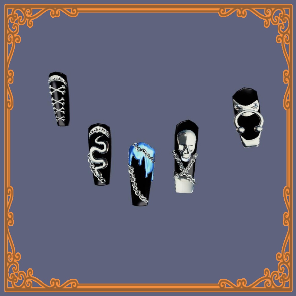 斑霞-HANKA-対応パンキッシュネイル