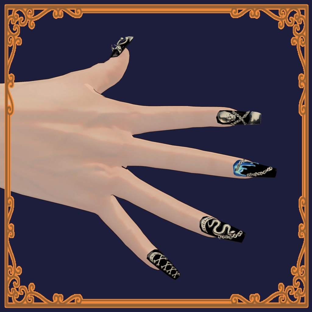 【Anila / アニラ】対応3Dパンキッシュネイル