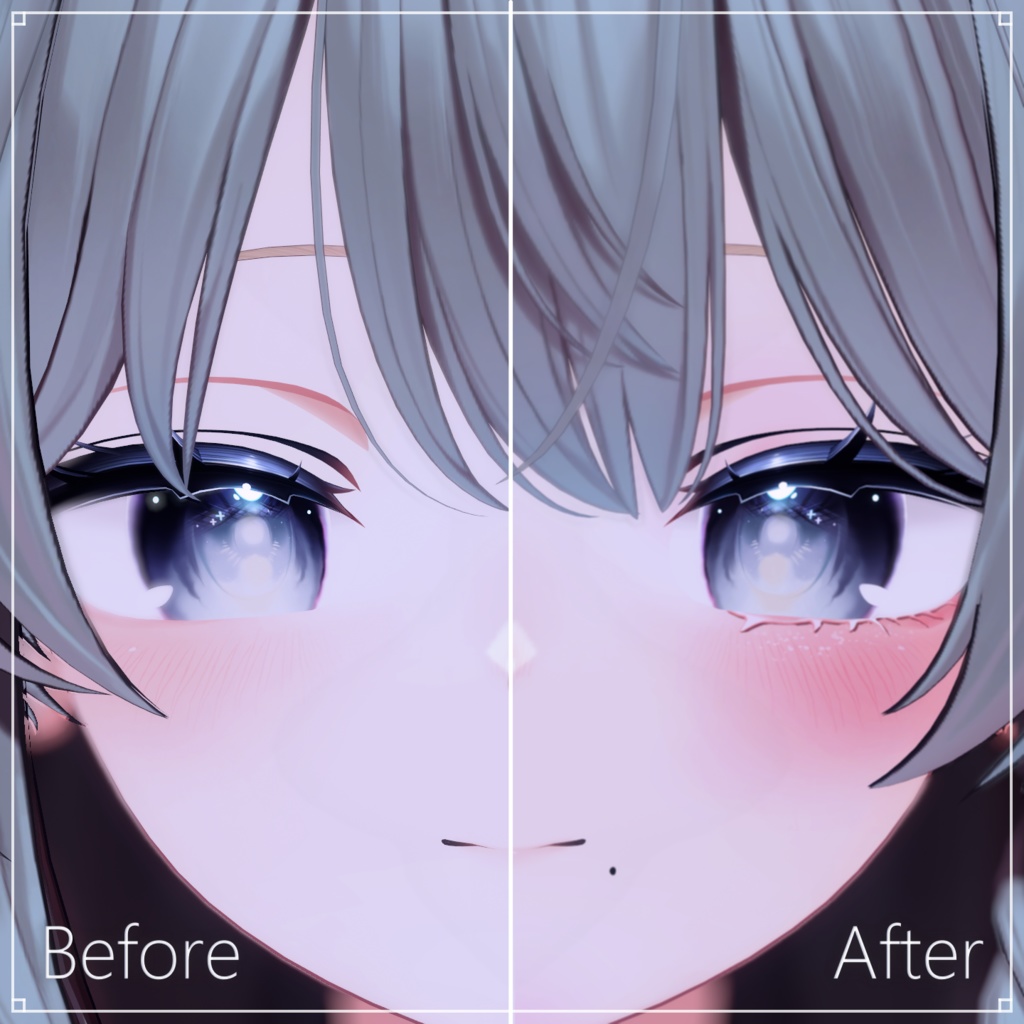 【しなの / Shinano】下まつげテクスチャ+Makeup