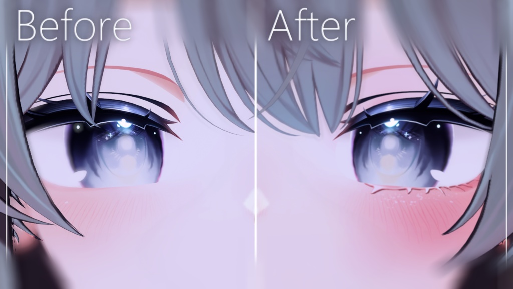 【しなの / Shinano】下まつげテクスチャ+Makeup