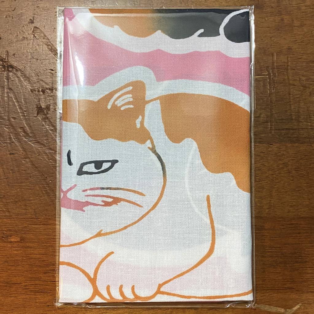 【注染手ぬぐい】おだんご猫