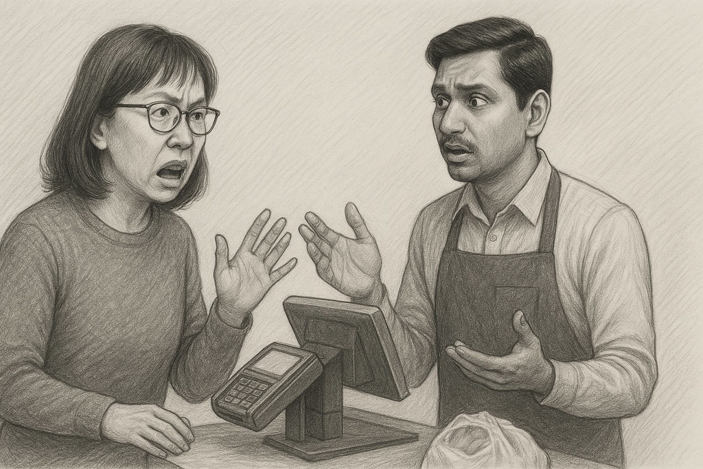 【チーメス】店員にセルフレジの操作方法を教えられることを「侮辱」と捉えてキレ散らかすチーメス底辺女性