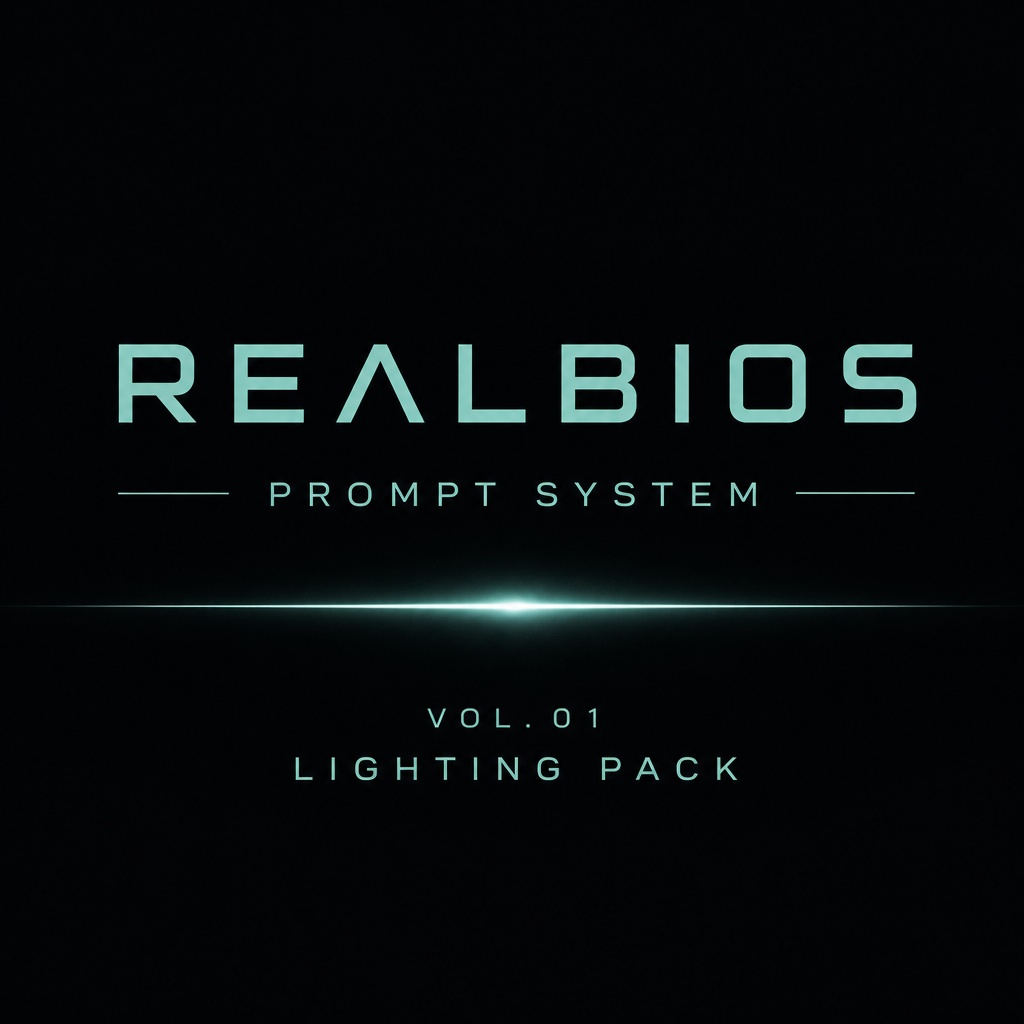 Cinematic Lighting Prompt Pack Vol.1|光・空気・立体感を制御するプロンプト集