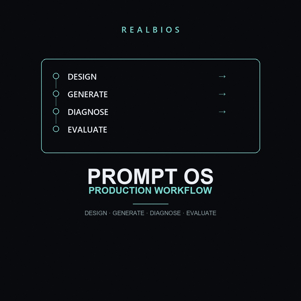 RealBios Prompt OS|設計・生成・診断・評価の制作ワークフロー