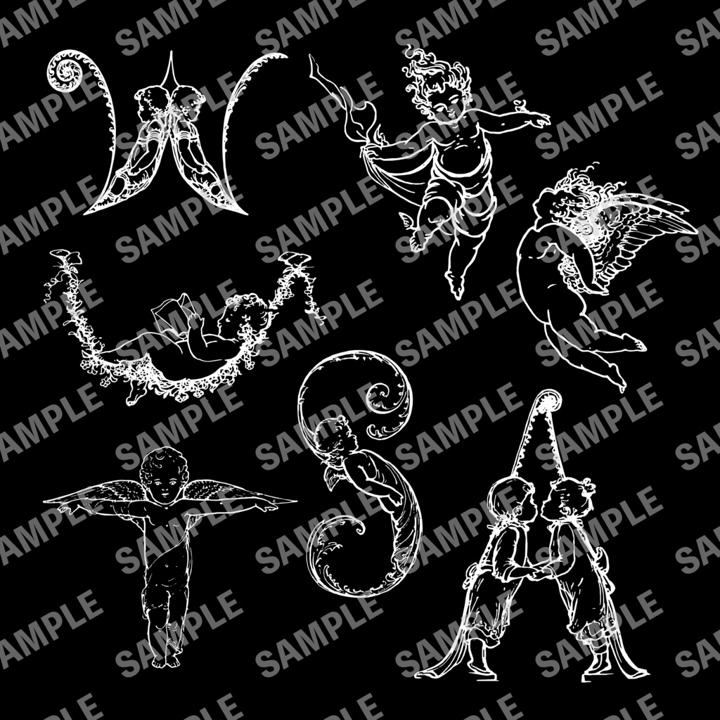 古書イラスト素材セット―Figure drawing for children―
