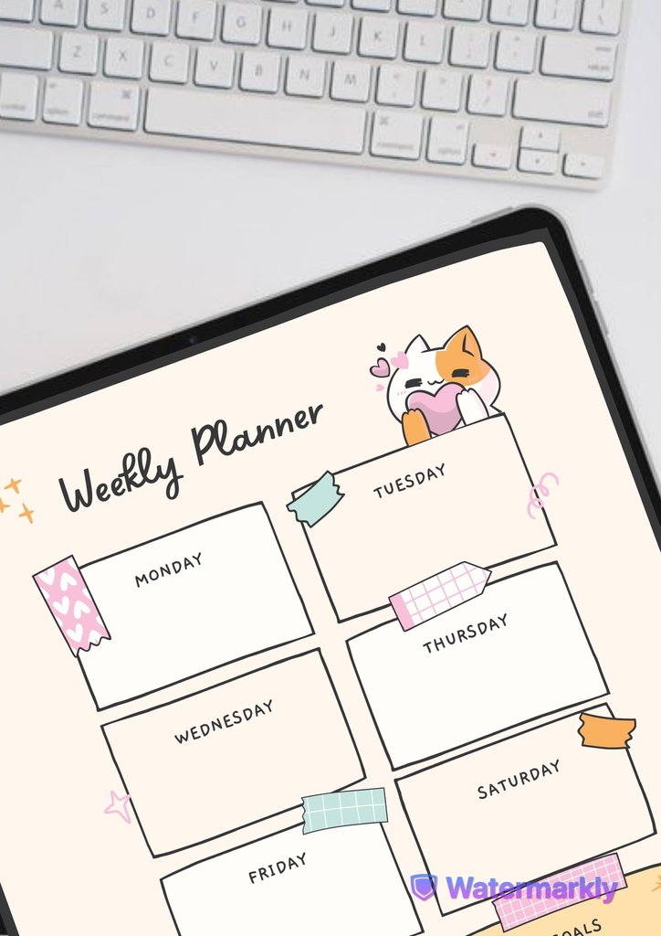 Cute Weekly planner