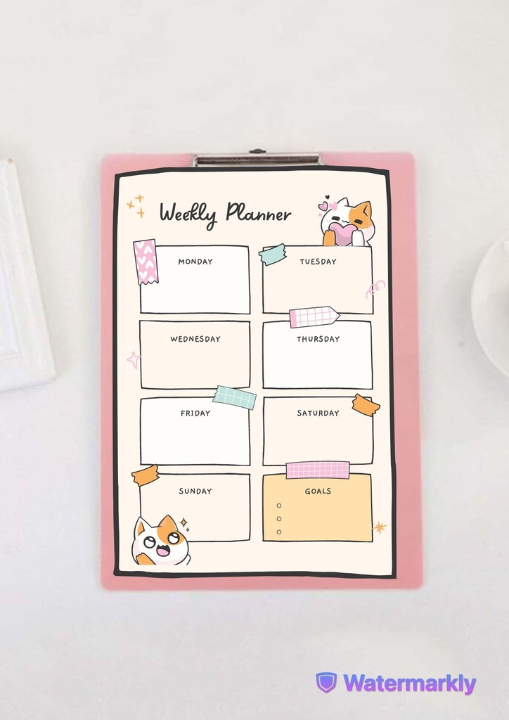 Cute Weekly planner