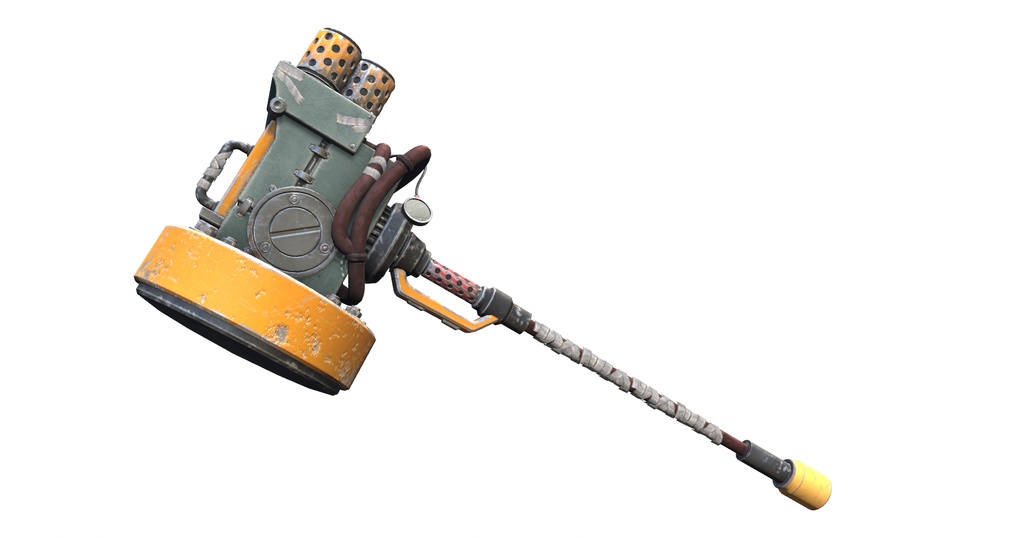【3D武器モデル】燃焼槌ナイトロ