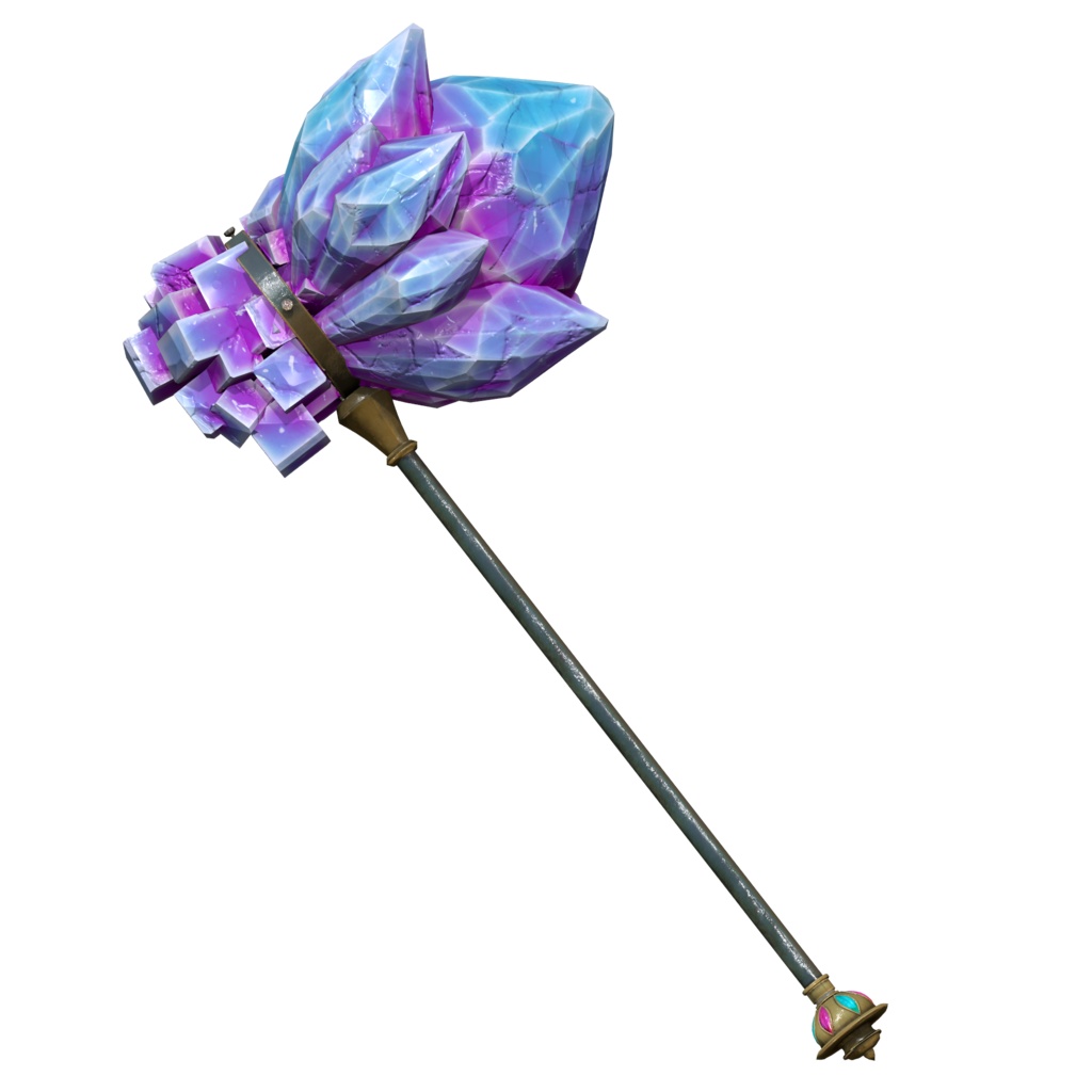 【3D武器モデル】結晶鎚ブリリアント