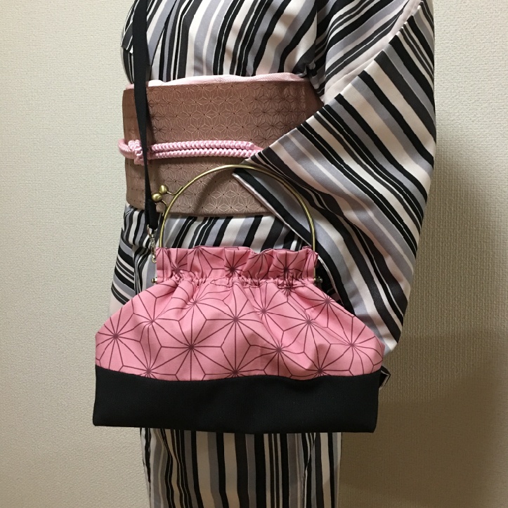 ねずこ ベンリ―口金 バッグ