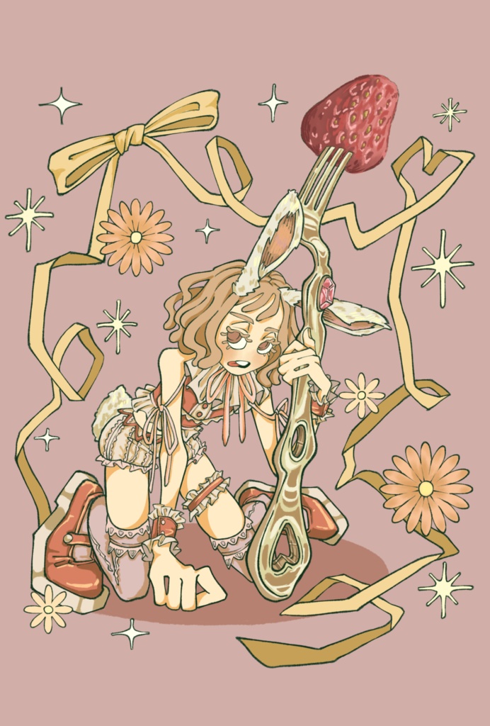 ポストカード  (いちご)