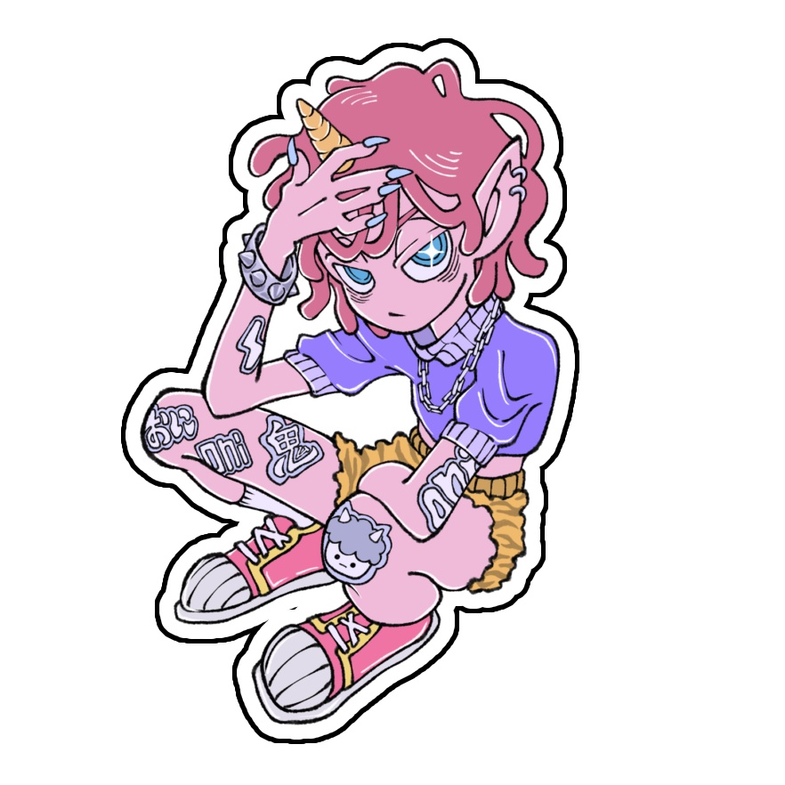 ステッカー  (鬼)