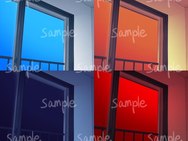 ベランダ アニメーション素材