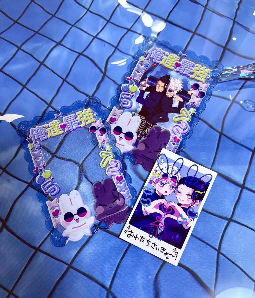 【9/28 22時〜】うさ五夏チェキ風カード入りカードホルダー&水面アクリルキーホルダー