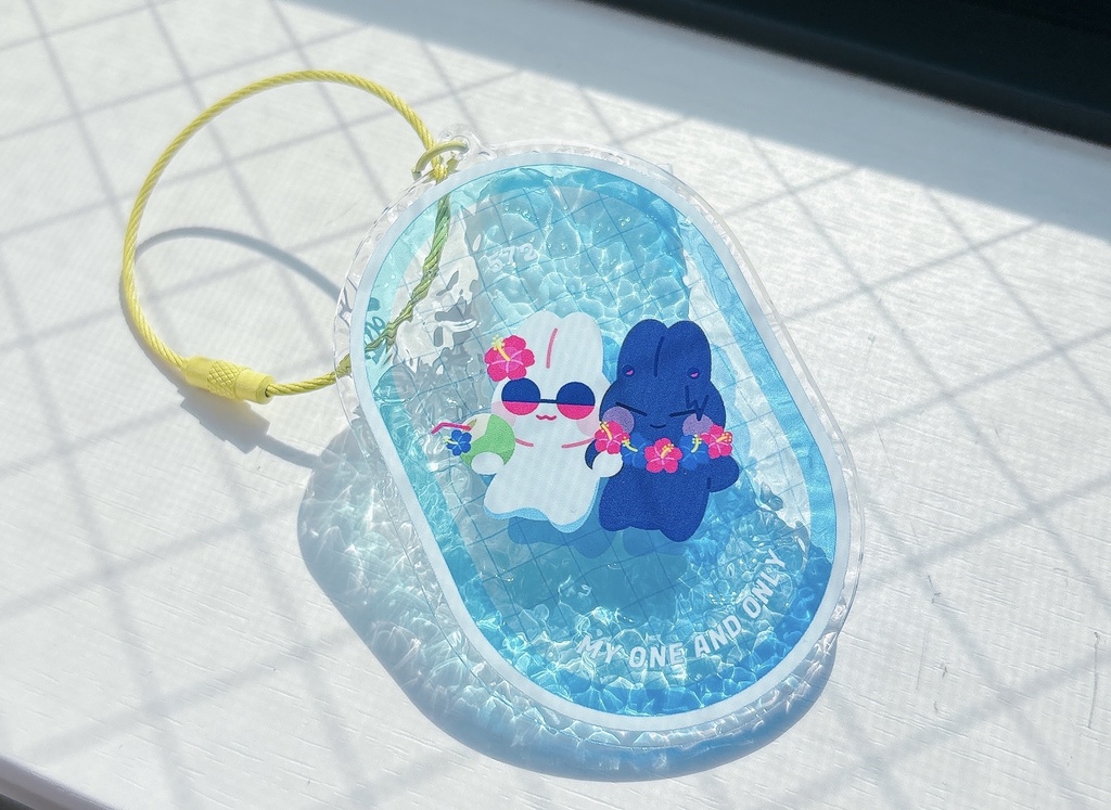 【9/28 22時〜】うさ五夏チェキ風カード入りカードホルダー&水面アクリルキーホルダー