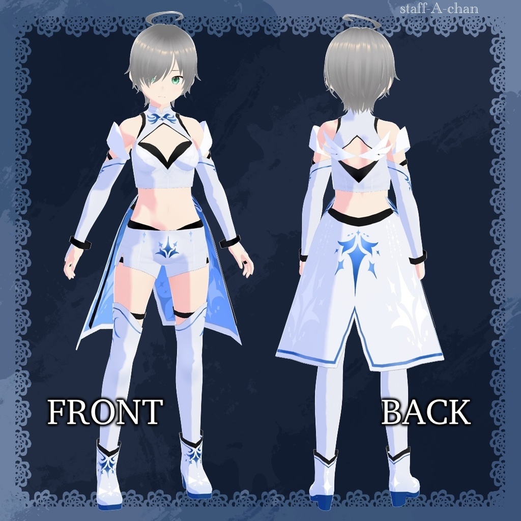 【#VRoid】ゲーム風衣装 魔法騎士