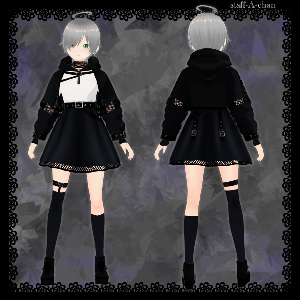 【#VRoid】パンク風衣装セット【#punk】