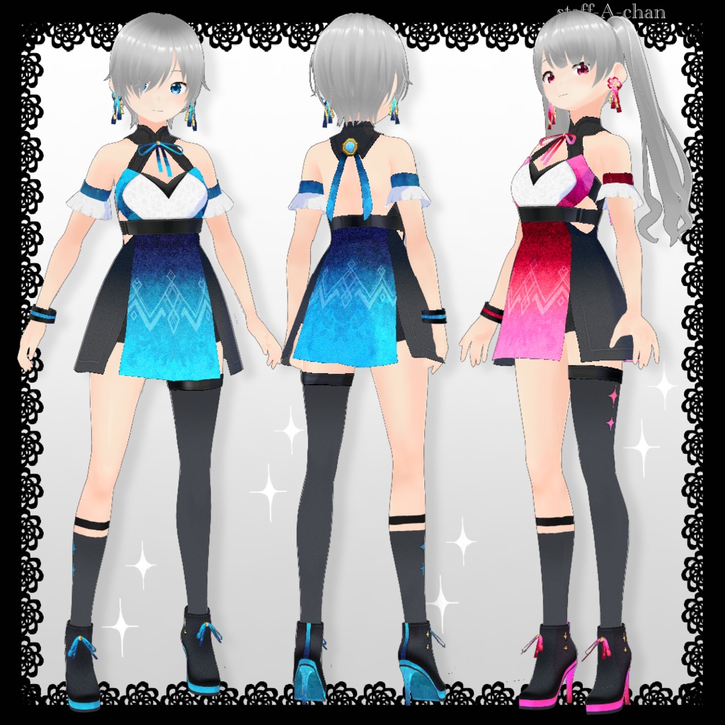 【#VRoid】ゲーム風衣装02