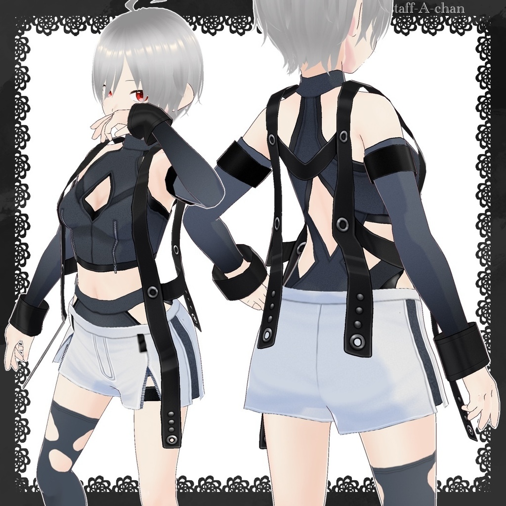 【#VRoid】戦闘服02