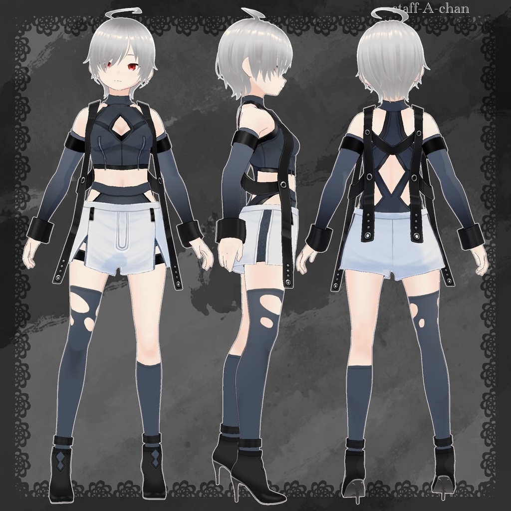 【#VRoid】戦闘服02