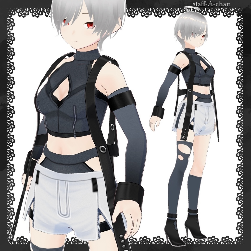 【#VRoid】戦闘服02