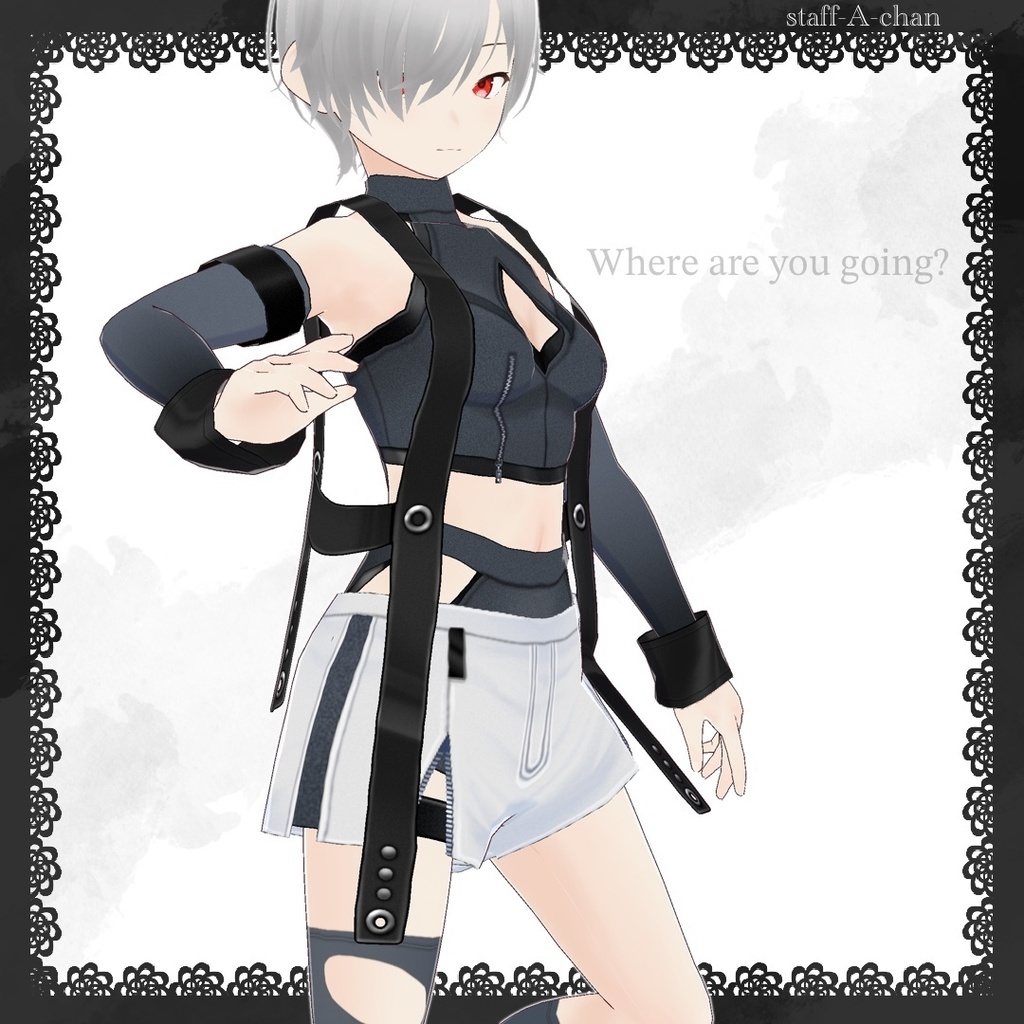 【#VRoid】戦闘服02