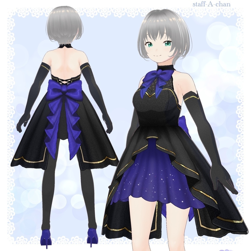 【#VRoid】夜のワンピース