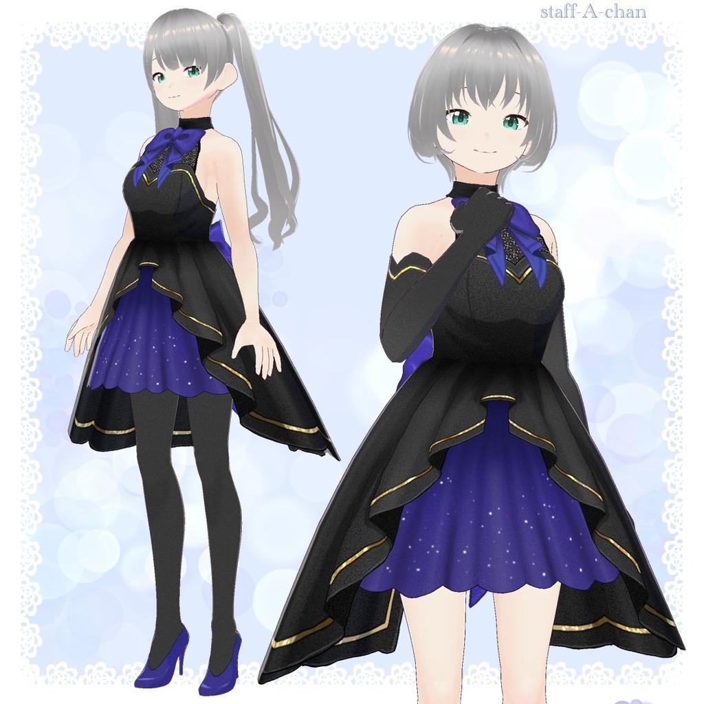 【#VRoid】夜のワンピース