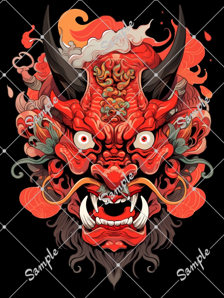 VRC用タトゥー素材 tatoo 鬼