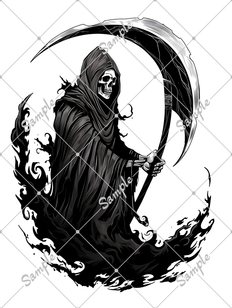 VRC用タトゥー素材　死神　tatoo reaper 