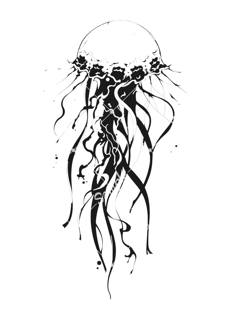 VRC用タトゥー素材　海月　 jellyfish tatoo　