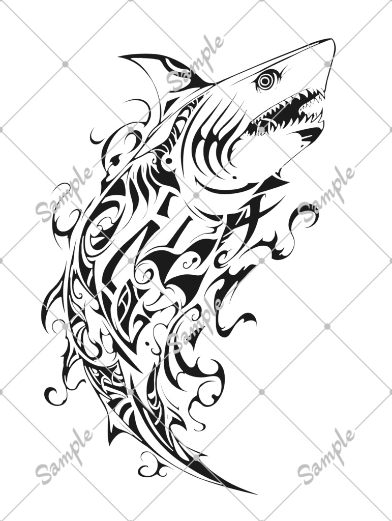 VRC用タトゥー素材　サメ　shark tatoo　