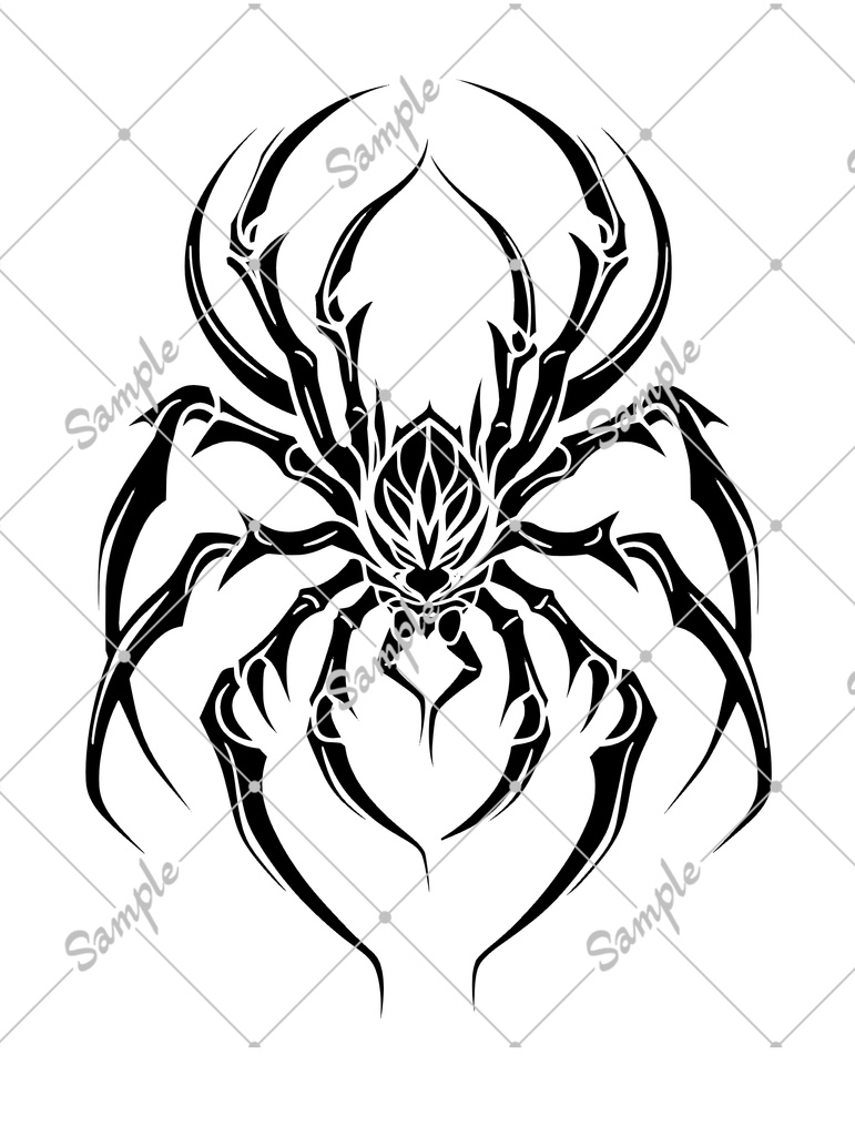 VRC用タトゥー素材　蜘蛛　tatoo　spider