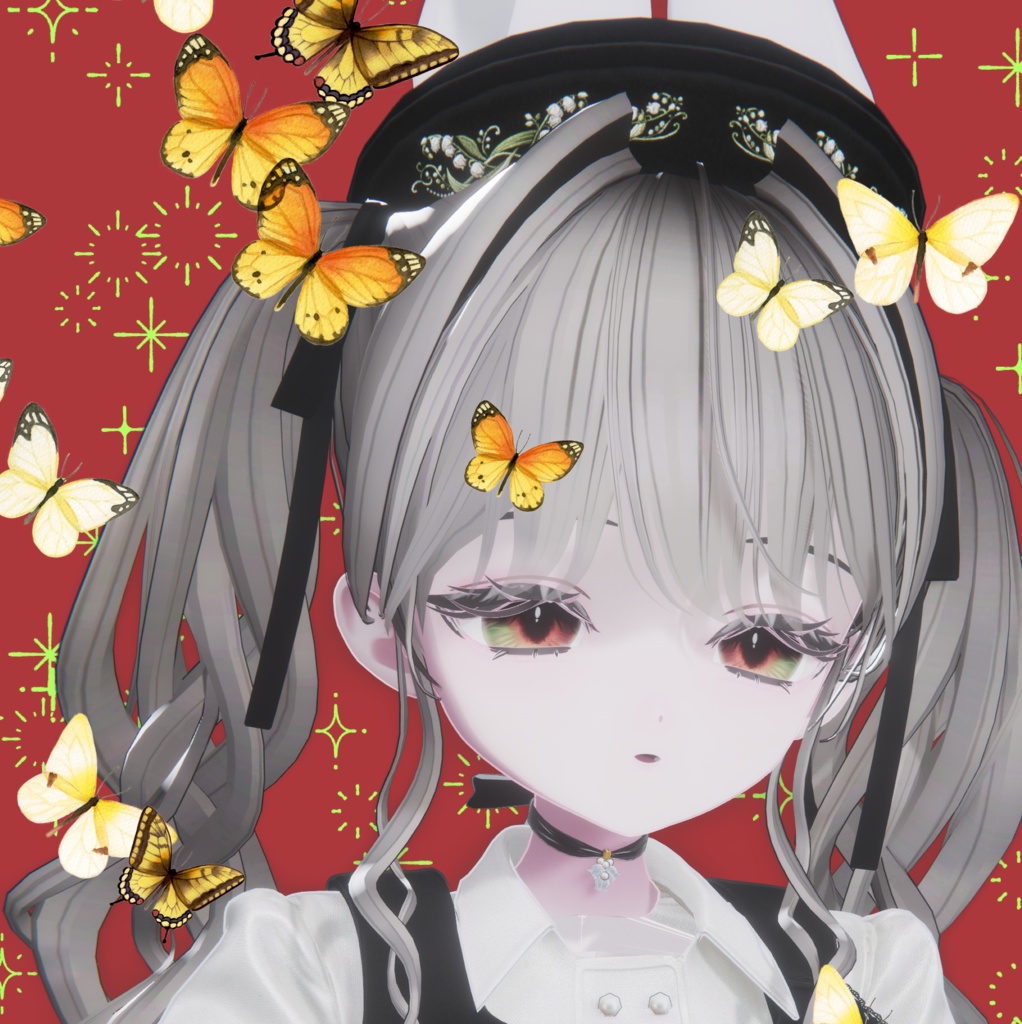 【フィユエのみ対応】🦋メランコリックバタフライ🌼アイテクスチャ|Melancholic Butterfly Eye Texture