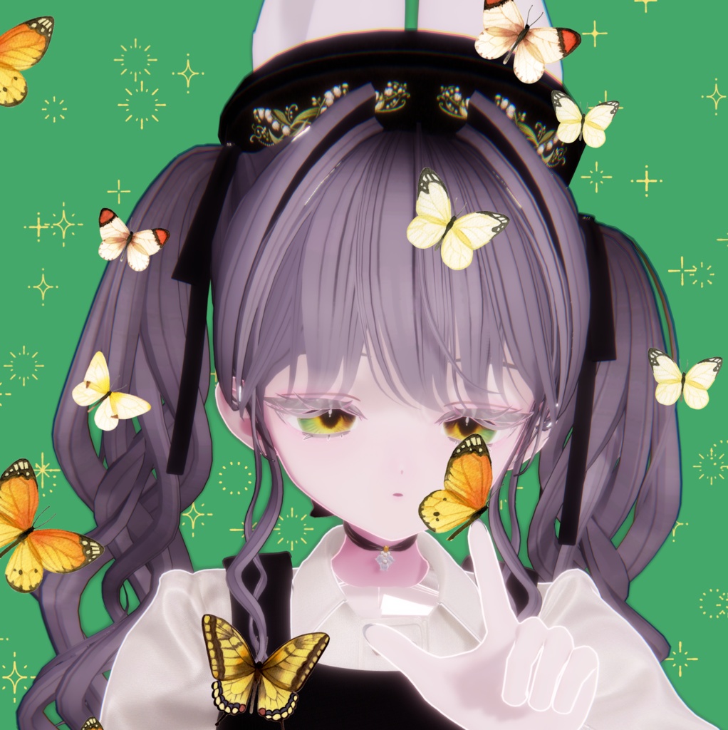 【フィユエのみ対応】🦋メランコリックバタフライ🌼アイテクスチャ|Melancholic Butterfly Eye Texture
