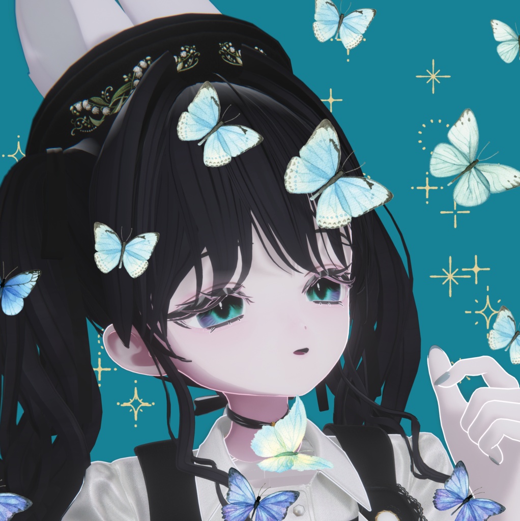 【フィユエのみ対応】🦋メランコリックバタフライ🌼アイテクスチャ|Melancholic Butterfly Eye Texture