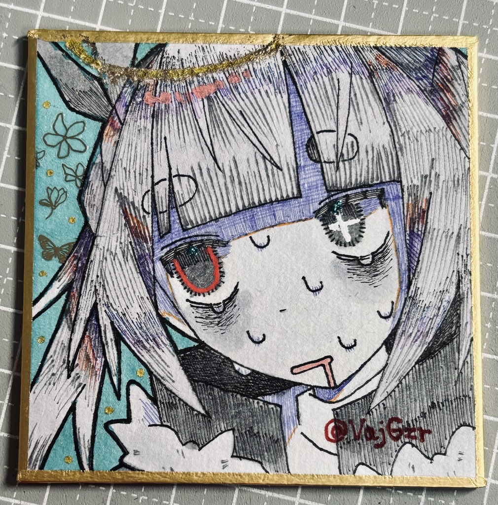 ミニミニ色紙(ちょっと失敗)